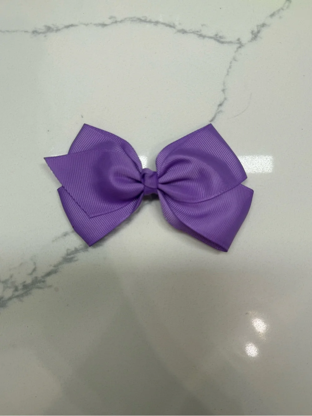 Kids Ribbon Hair Bows - Purple, Rainbow, Pink